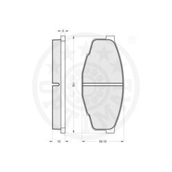 Sada brzdových platničiek kotúčovej brzdy OPTIMAL 9269 - obr. 1