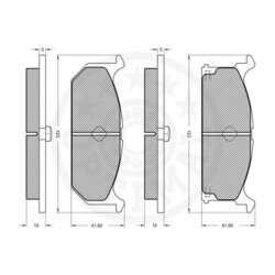 Sada brzdových platničiek kotúčovej brzdy OPTIMAL 9402 - obr. 2