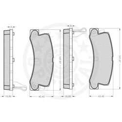 Sada brzdových platničiek kotúčovej brzdy OPTIMAL 9439 - obr. 2