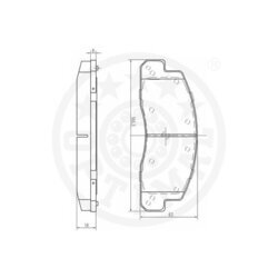 Sada brzdových platničiek kotúčovej brzdy OPTIMAL 9956 - obr. 2