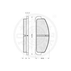 Sada brzdových platničiek kotúčovej brzdy OPTIMAL 9201 - obr. 2