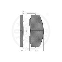 Sada brzdových platničiek kotúčovej brzdy OPTIMAL 9274 - obr. 2