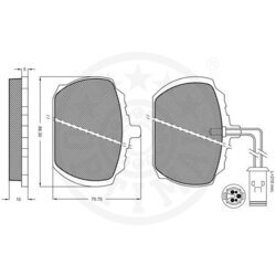 Sada brzdových platničiek kotúčovej brzdy OPTIMAL 9334 - obr. 2