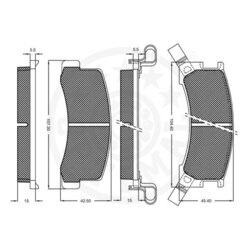 Sada brzdových platničiek kotúčovej brzdy OPTIMAL 9543 - obr. 1