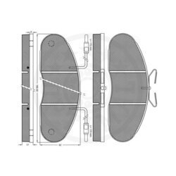 Sada brzdových platničiek kotúčovej brzdy OPTIMAL 9647 - obr. 1