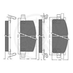 Sada brzdových platničiek kotúčovej brzdy OPTIMAL 9317 - obr. 2