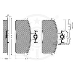 Sada brzdových platničiek kotúčovej brzdy OPTIMAL 9510 - obr. 2