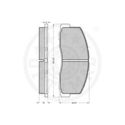 Sada brzdových platničiek kotúčovej brzdy OPTIMAL 9387 - obr. 1