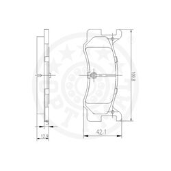 Sada brzdových platničiek kotúčovej brzdy OPTIMAL 9438 - obr. 2