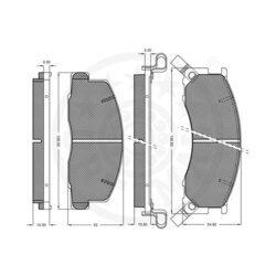 Sada brzdových platničiek kotúčovej brzdy OPTIMAL 9734 - obr. 1