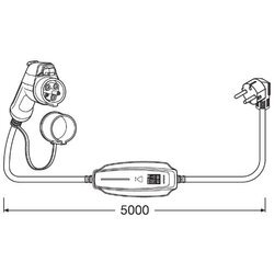 Nabíjací / napájací kábel 5m Typ 1 IP65 IK10 6-16A pre elektromobil OSRAM - obr. 1