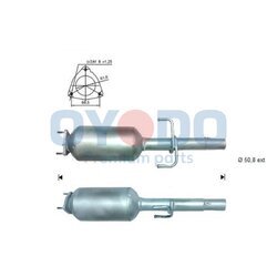 Filter sadzí/pevných častíc výfukového systému Oyodo 20N0104-OYO