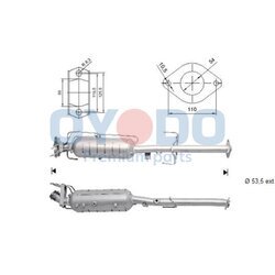 Filter sadzí/pevných častíc výfukového systému Oyodo 20N0039-OYO