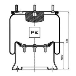 Mech pneumatického pruženia PE Automotive 084.040-71A