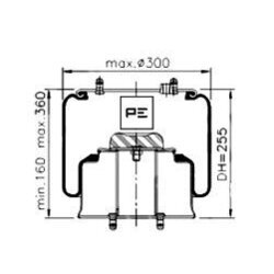 Mech pneumatického pruženia PE Automotive 084.289-71A