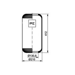 Mech pneumatického pruženia PE Automotive 084.033-70A