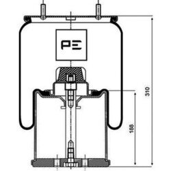 Mech pneumatického pruženia PE Automotive 084.083-72A