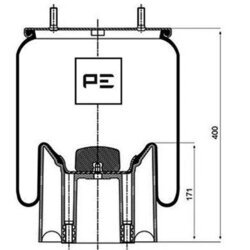 Mech pneumatického pruženia PE Automotive 084.105-72A