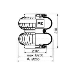 Mech pneumatického pruženia PE Automotive 084.127-71A