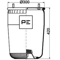 Mech pneumatického pruženia PE Automotive 084.116-71A