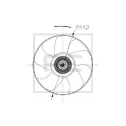 Koleso ventilátora chladenia motora PE Automotive 010.336-00A