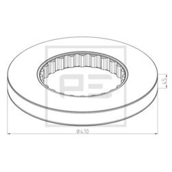 Brzdový kotúč PE Automotive 146.209-10A