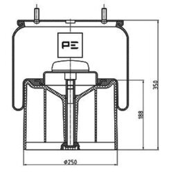 Mech pneumatického pruženia PE Automotive 084.059-74A