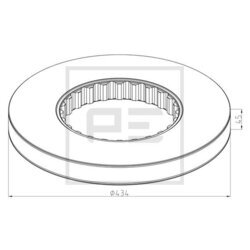 Brzdový kotúč PE Automotive 146.211-10A