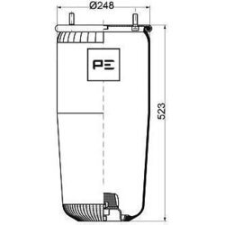 Mech pneumatického pruženia PE Automotive 084.083-71A