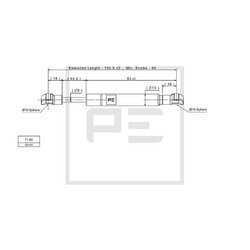 Pneumatická pružina PE Automotive 100.067-00A - obr. 1