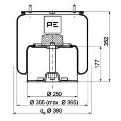 Mech pneumatického pruženia PE Automotive 084.020-72A