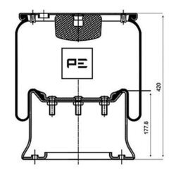 Mech pneumatického pruženia PE Automotive 084.114-73A