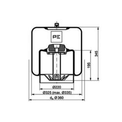 Mech pneumatického pruženia PE Automotive 084.115-75A