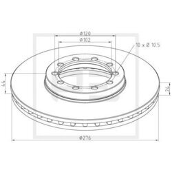 Brzdový kotúč PE Automotive 256.012-00A