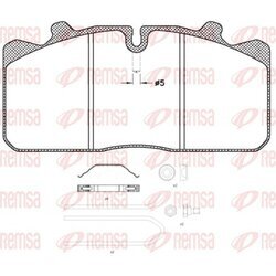 Sada brzdových platničiek kotúčovej brzdy REMSA JCA 658.30