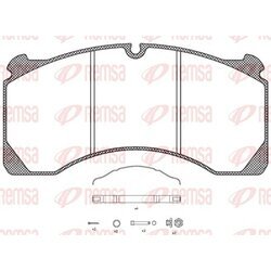 Sada brzdových platničiek kotúčovej brzdy REMSA JCA 847.80