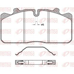 Sada brzdových platničiek kotúčovej brzdy REMSA JCA 658.00