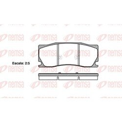 Sada brzdových platničiek kotúčovej brzdy REMSA 1402.00