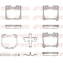 Sada brzdových platničiek kotúčovej brzdy REMSA 1961.02