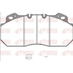 Sada brzdových platničiek kotúčovej brzdy REMSA JCA 622.00