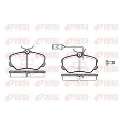 Sada brzdových platničiek kotúčovej brzdy REMSA 0303.12