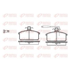Sada brzdových platničiek kotúčovej brzdy REMSA 0128.02