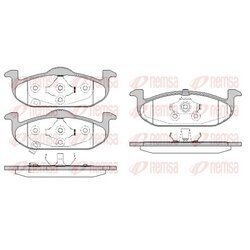 Sada brzdových platničiek kotúčovej brzdy REMSA 1490.01