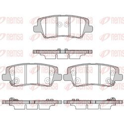 Sada brzdových platničiek kotúčovej brzdy REMSA 1564.05