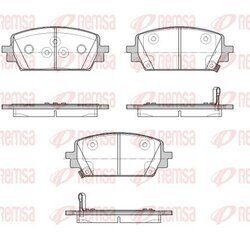 Sada brzdových platničiek kotúčovej brzdy REMSA 1943.02
