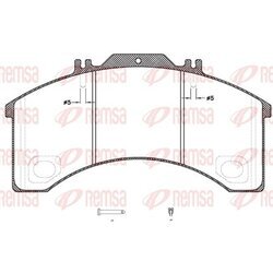 Sada brzdových platničiek kotúčovej brzdy REMSA JCA 498.30