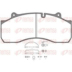 Sada brzdových platničiek kotúčovej brzdy REMSA JCA 1073.80