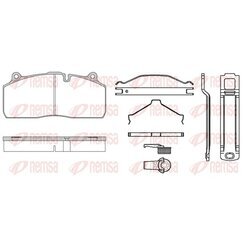 Sada brzdových platničiek kotúčovej brzdy REMSA JCA 1316.81