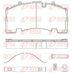 Sada brzdových platničiek kotúčovej brzdy REMSA JCA 1555.80