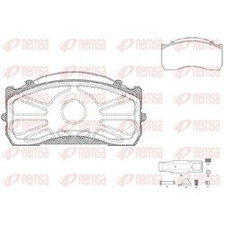 Sada brzdových platničiek kotúčovej brzdy REMSA JCA 815.80